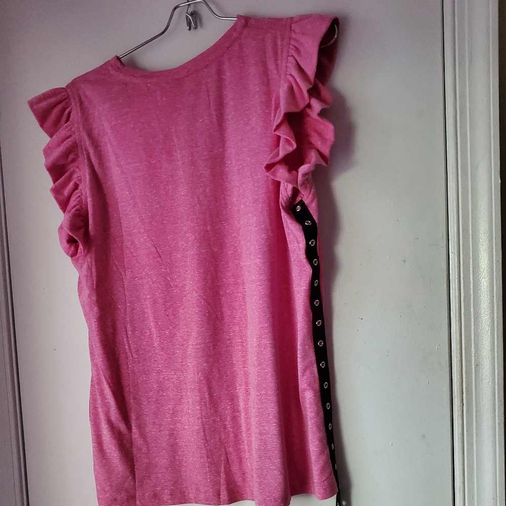 NWT! Hayden Womens Pink Short w/ Black Straps - Picture 6 of 8